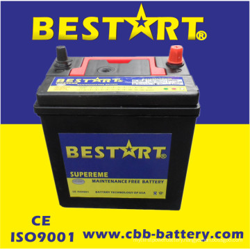 Good Starting Performance Auto JIS/DIN Series 12V36ah 38b20r Car Battery